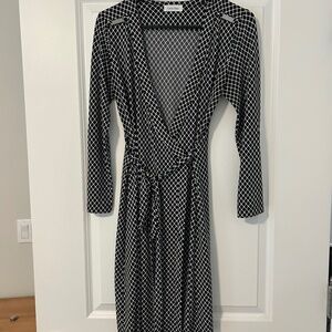 Calvin Klein Black & White Wrap Dress